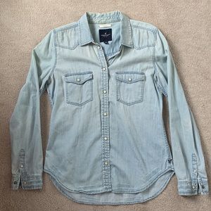 Slim Fit Denim Button Down